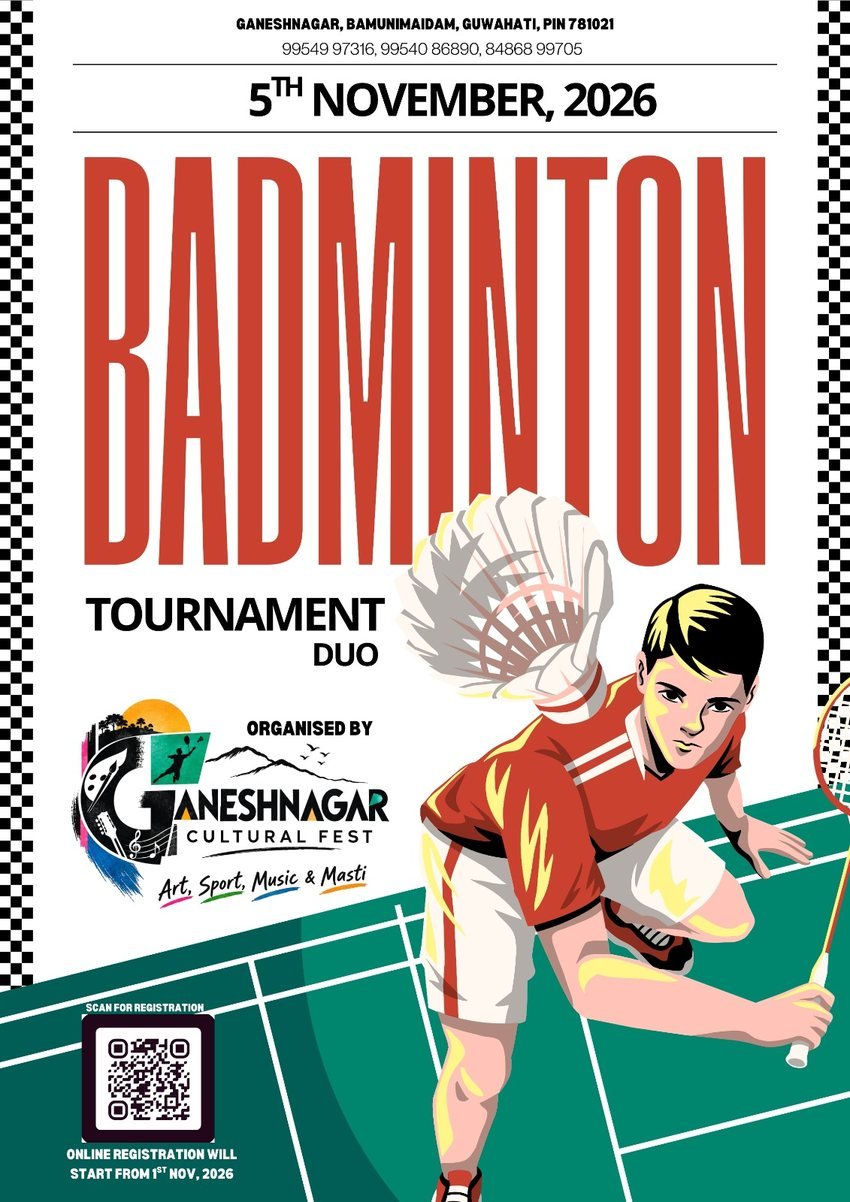 Badminton tournament poster, 5 November 2026
